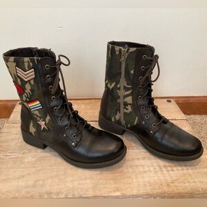 MIA Camouflage and Brown Combat Boots